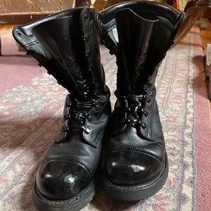 Corcoran Jump Boots, Black Leather Combat Boots Army Bootcamp